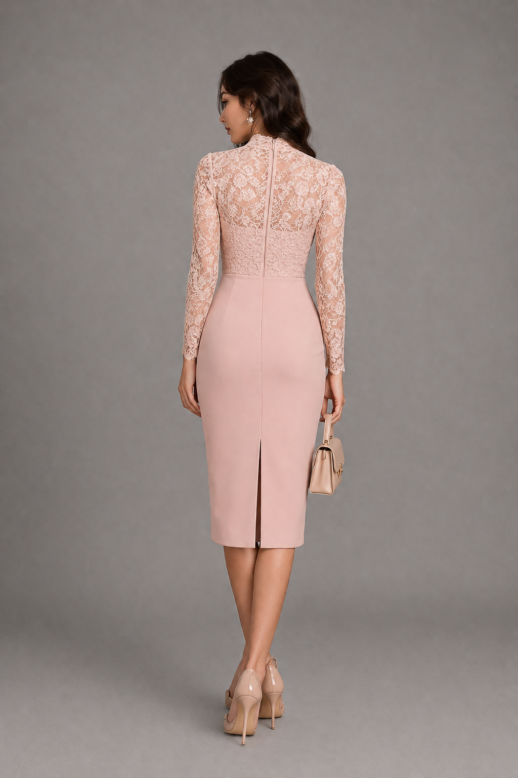 Lace Bodycon Midi Dress