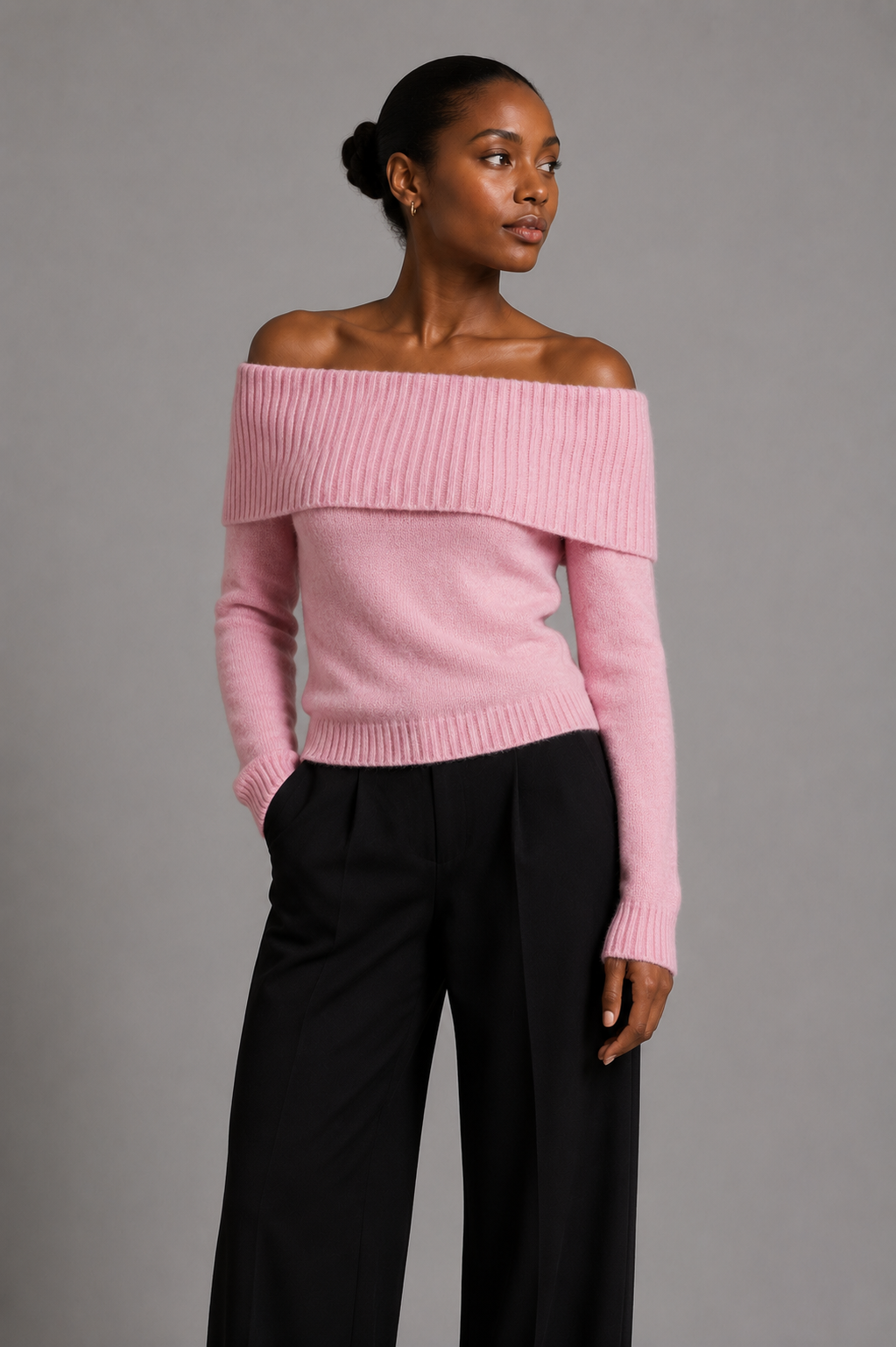 Off-Shoulder Knit Top