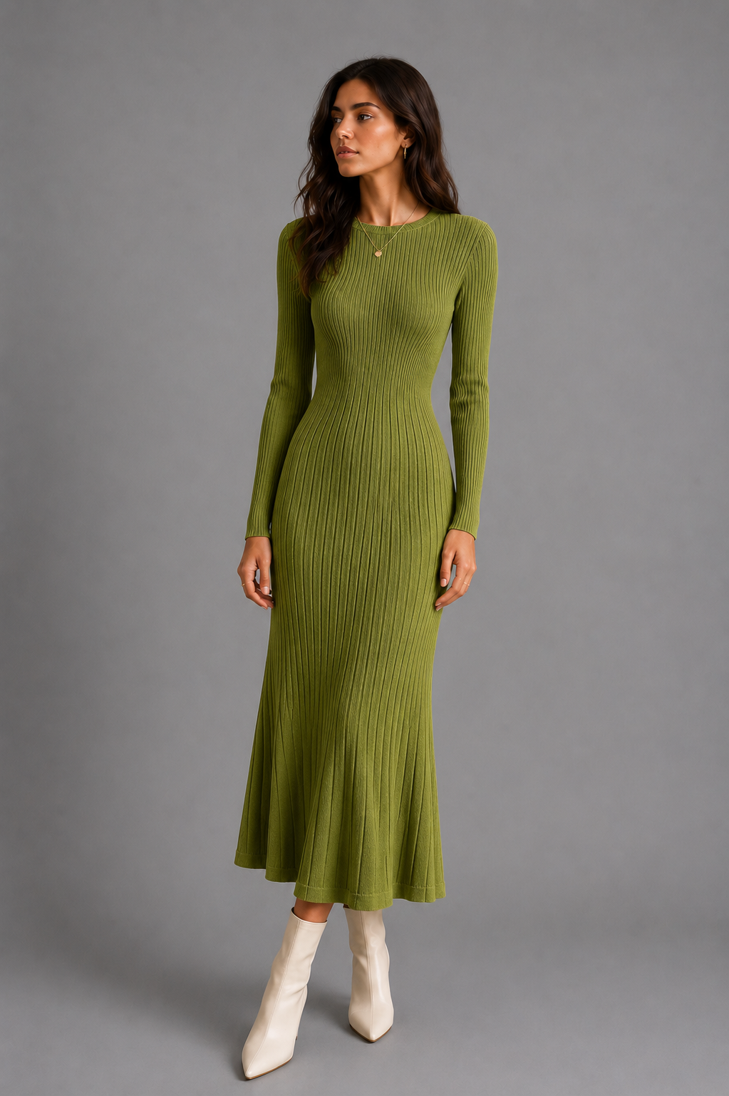 Ribbed Knit Maxi Dress