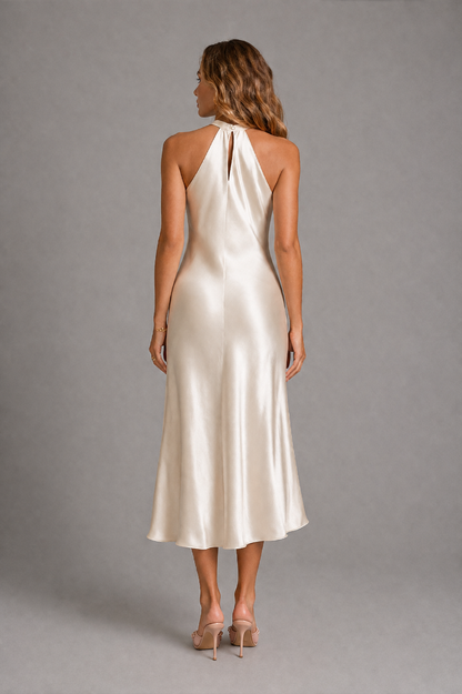Santorini Satin Midi Dress
